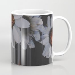 A little pretty, A little Messed up Coffee Mug | Digital Manipulation, Floral, Landscape, Yellow, Orange, Digital, Daisy, White, Nature, Glitch 