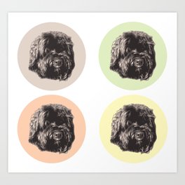 Four season Art Print | Digital, Dog, Love, Tibetanterrier, Collage, Pattern, Fourseason, Ilovemydog 