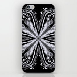 Four Leaf Clover Black and White iPhone Skin