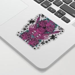 Skull with Roses Sticker