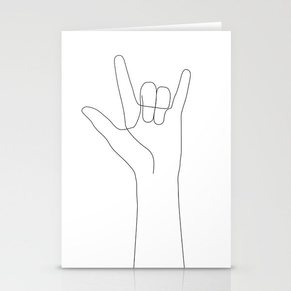 Love Hand Gesture Stationery Cards