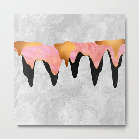Pretty Color Drip Metal Print