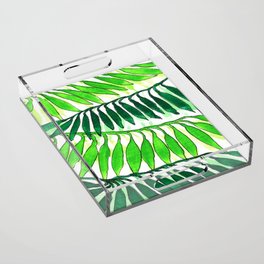 Green Branches - Watercolor Acrylic Tray
