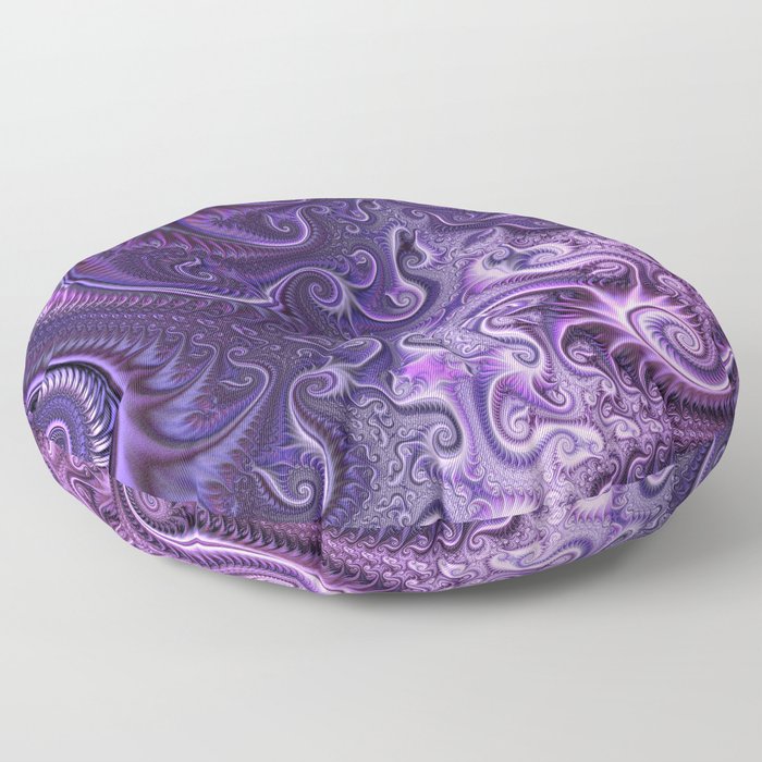 Abstract Colorful Lilac & Violet Spiral Pattern Floor Pillow