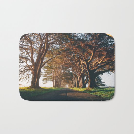 Sunrise at the Tree Tunnel - Point Reyes, California Bath Mat