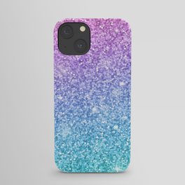 Purple & Blue Ombre Glitter iPhone Case