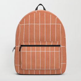 Rectangular Grid Pattern - Coral Backpack