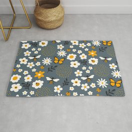 Yellow butterfly Rug