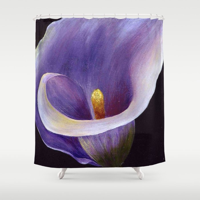 Lavender Calla Lily Shower Curtain