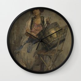 Isaac Israels - The Lady Drummer Wall Clock
