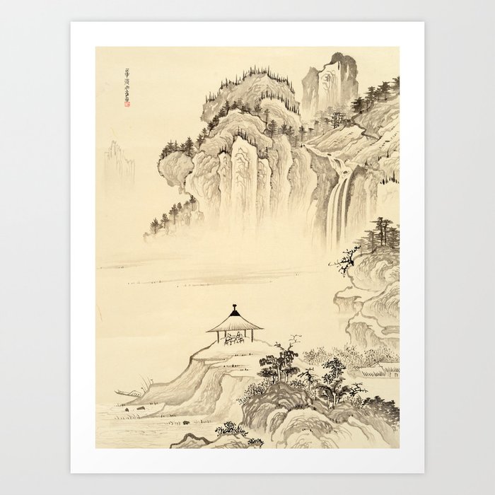 Korean Paintitg Wall Art Oriental Interior Decor Poster Prints Framed Mini  Art Print by Eastbrush Prints