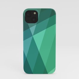 Fig. 046 Mint, Sea Green, Blue & Teal Geometric iPhone Case