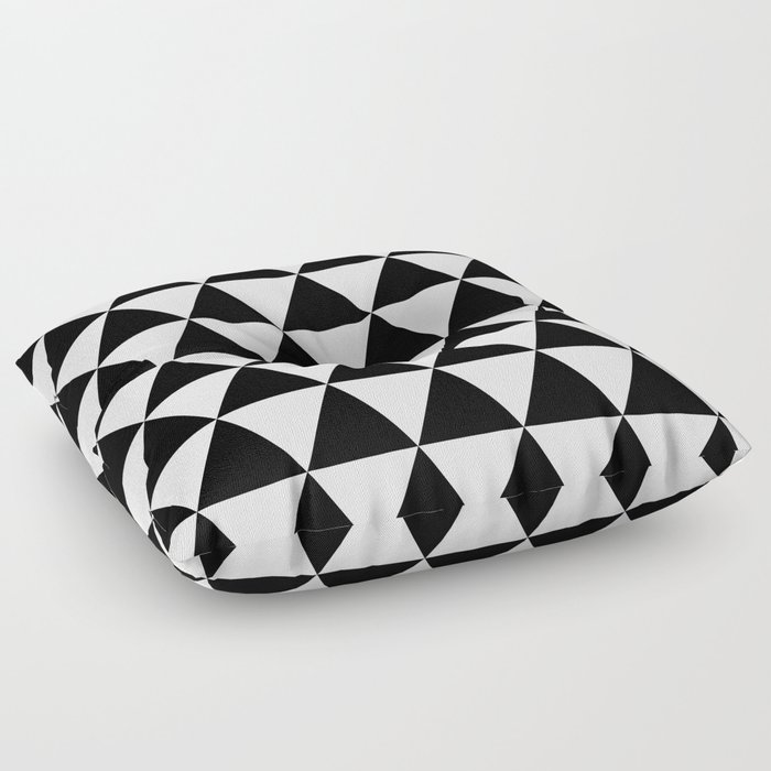 Triangles (Black/White) Floor Pillow