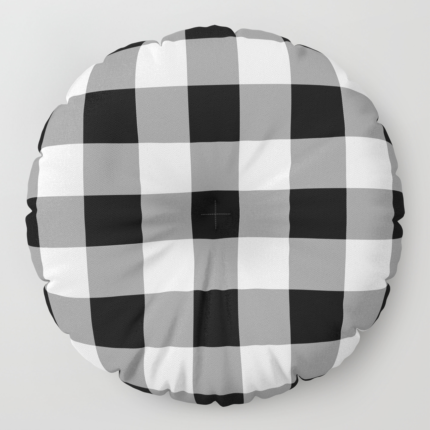 Black And White Buffalo Plaid Floor Pillow By Suttonplacedesigns
