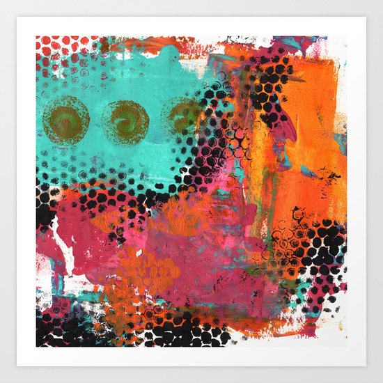 Original abstract painted artwork Art Print
