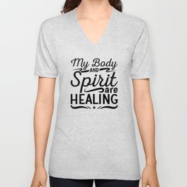 Mental Health My Body And Spirit Anxiety Anxie V Neck T Shirt