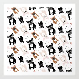 French Bulldogs for Frenchie Lovers Art Print