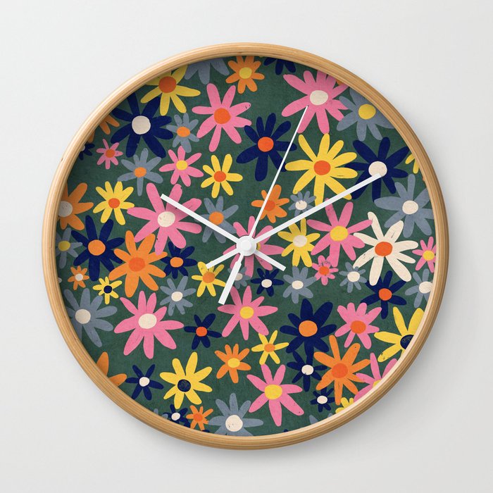 Vintage flowers Wall Clock