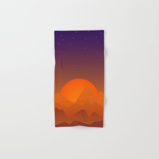 Slumbering Hills, Southwestern Landscape Art Hand & Bath Towel