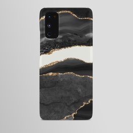 Into the Great Wide Open Black and Gold Agate Android Case