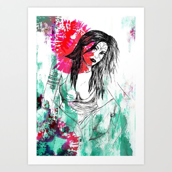 Tribal Beauty 5 Art Print