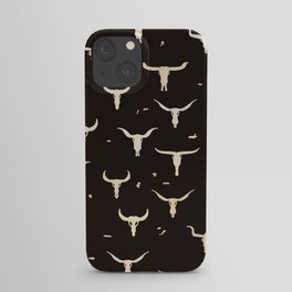 Cow Skulls Western Seamless Pattern iPhone Case