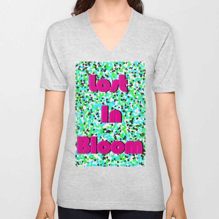 Lost In Bloom V Neck T Shirt