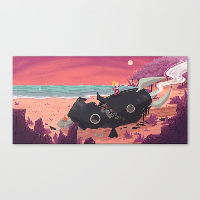 Celeste and the Crystal Planet Canvas Print