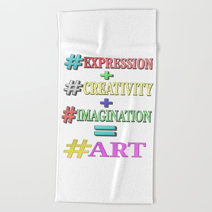 "ART EQUATION" Cute Expression Design. Buy Now Beach Towel