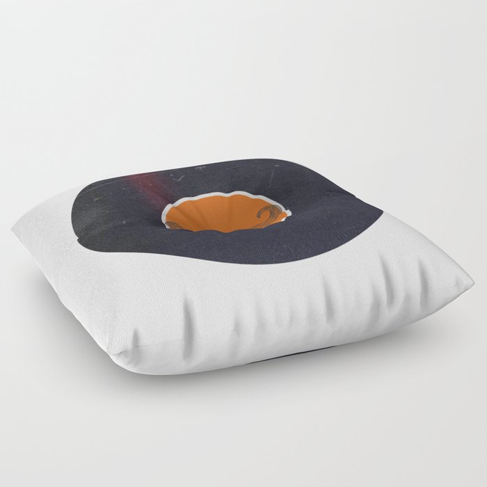 Vinyl Record Art Handlebar Mustache Floor Pillow