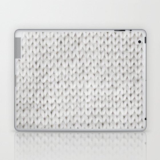 white Knitted Laptop & iPad Skin
