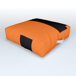Letter P (Black & Orange) Outdoor Floor Cushion