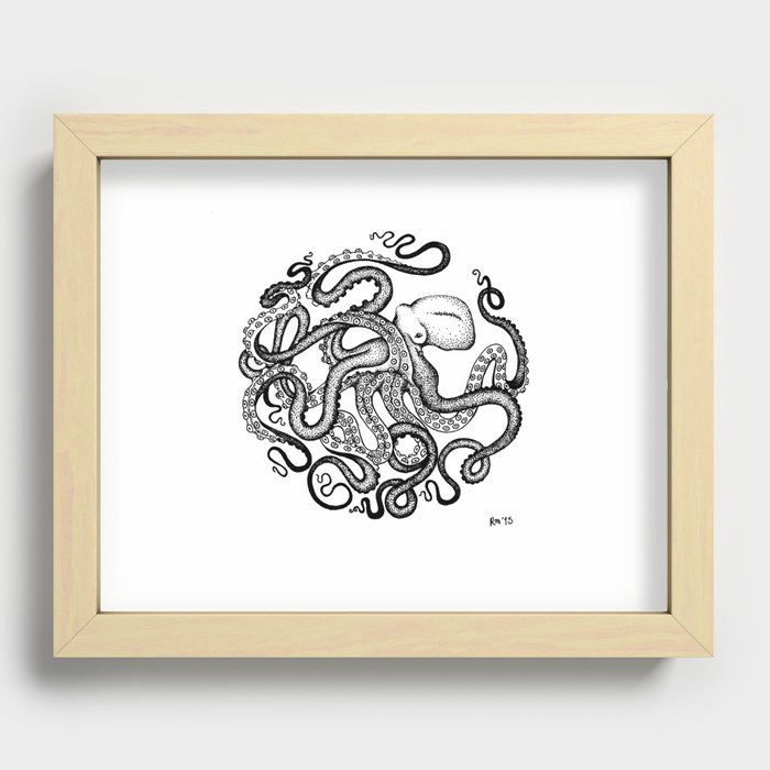 Octopus Recessed Framed Print