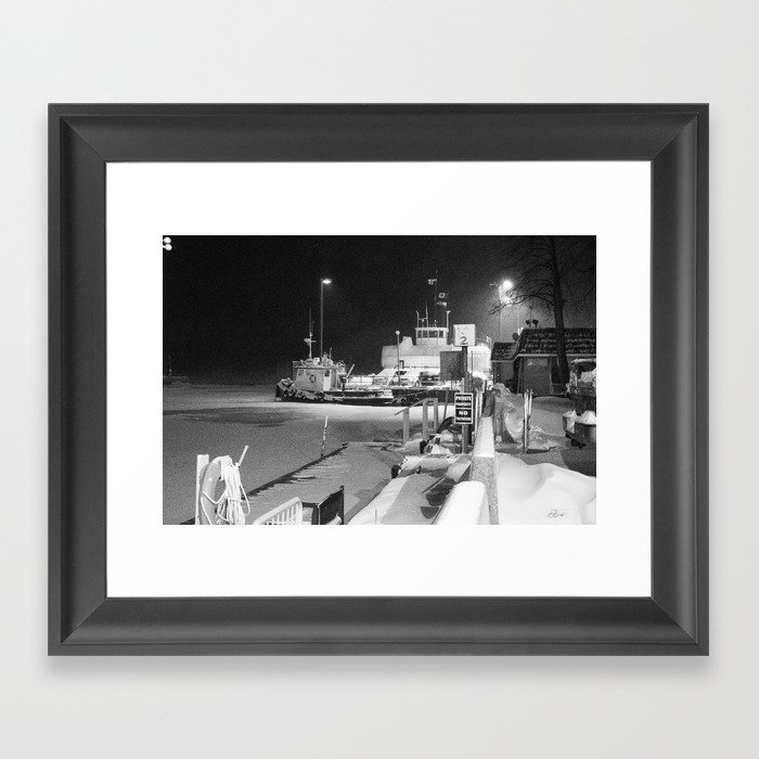 "Docks at Night" Framed Art Print