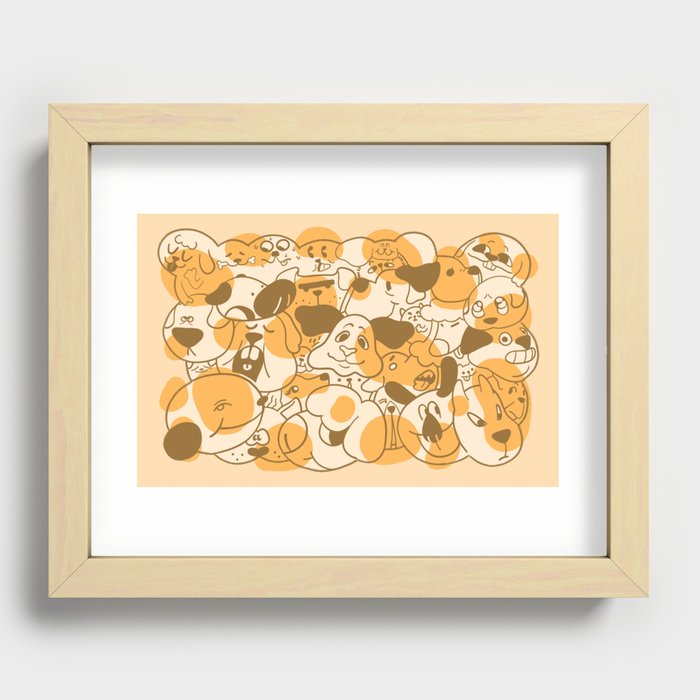 How many dogs? - Print Recessed Framed Print
