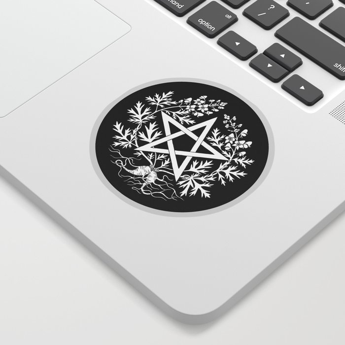 Wolfsbane Pentagram Sticker