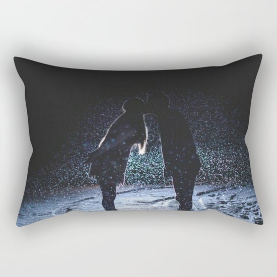 Valentine's Day Love Kiss ( Couple Valentine Gift / Girlfriend Gifts ) Rectangular Pillow