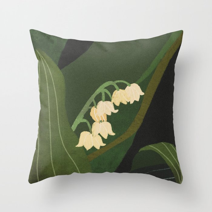 Lily of the Valley Throw Pillow