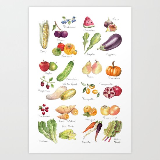 Calendar July-Dec Art Print