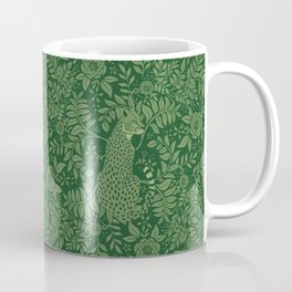 Spring Cheetah Pattern - Forest Green Coffee Mug