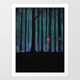 Missing in the Forest Halloween Prompt 2 Art Print