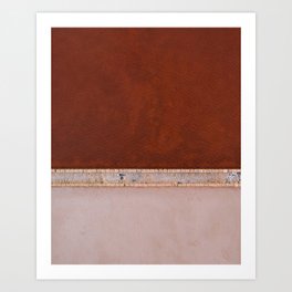 Pink and Red Salt Lake in Italy Art Print