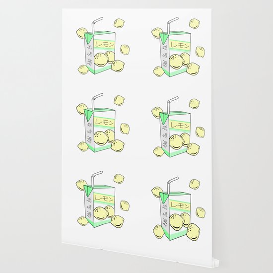 Japanese Lemon Juice Box 90s Aesthetic Pastel Anime Wallpaper By