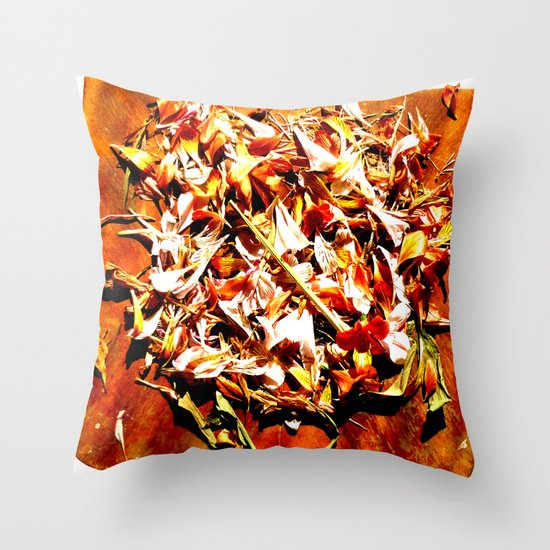 Flowers on a table 2 Throw Pillow
