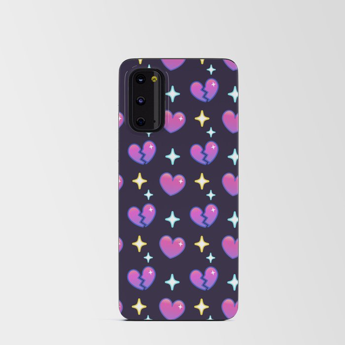 Small neon hearts Android Card Case