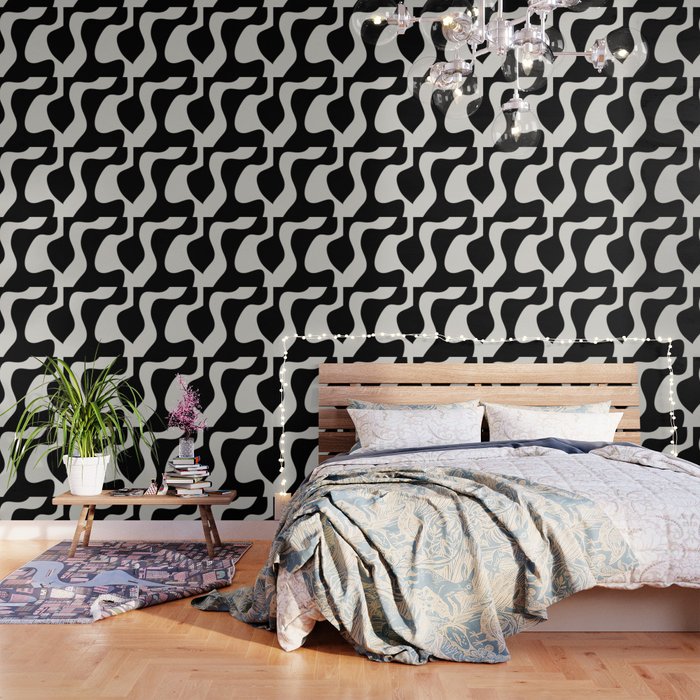 Black and white streams Wallpaper