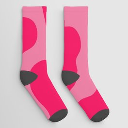 Cute Pink Cow Print Socks