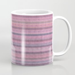 Pastel Pink Knitted Sweater Look Coffee Mug
