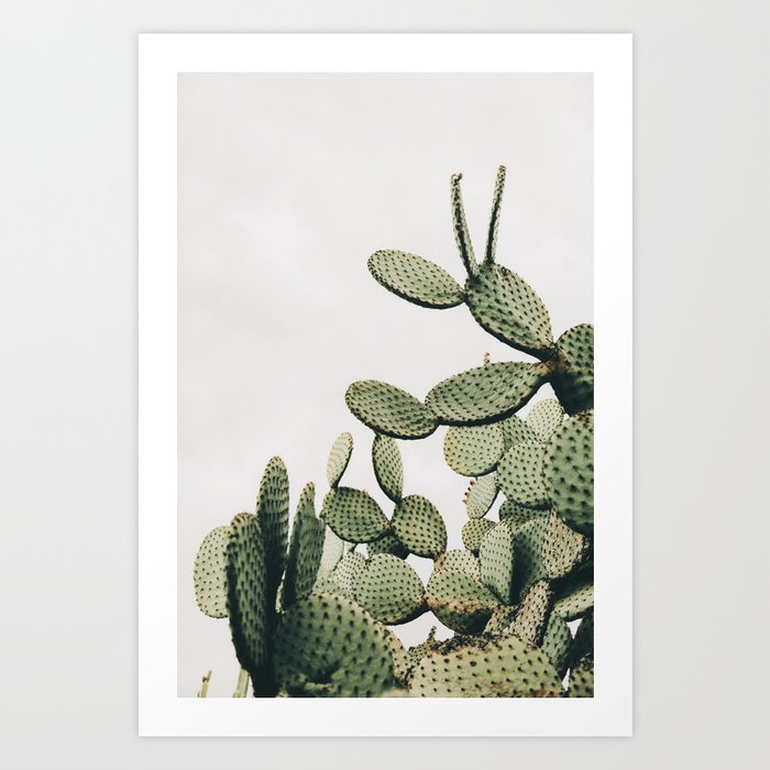 Cactus on blue sky #society6 #decor #buyart Art Print