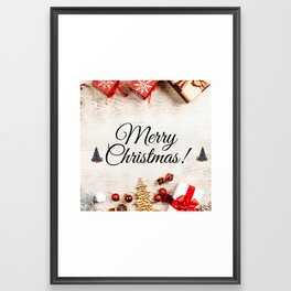 Merry Christmas card. Framed Art Print